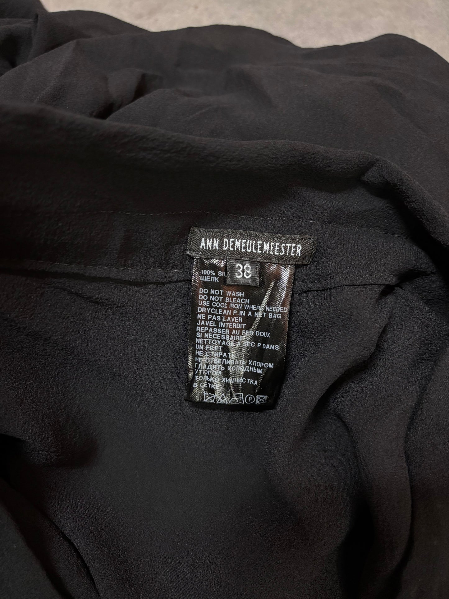 Ann Demeulemeester 2010's long silk skirt