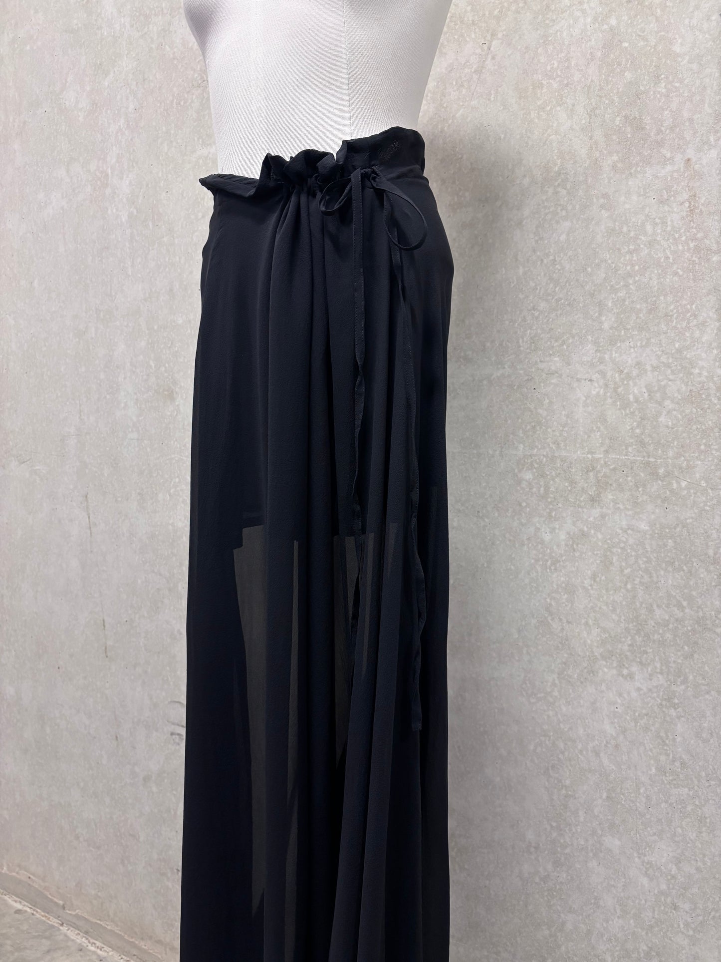 Ann Demeulemeester 2010's long silk skirt