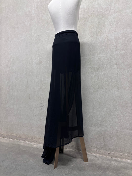 Ann Demeulemeester 2010's long silk skirt