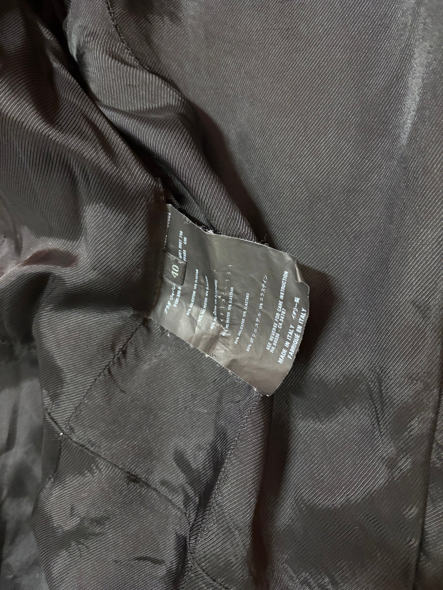 Prada blazer with press buttons 2007