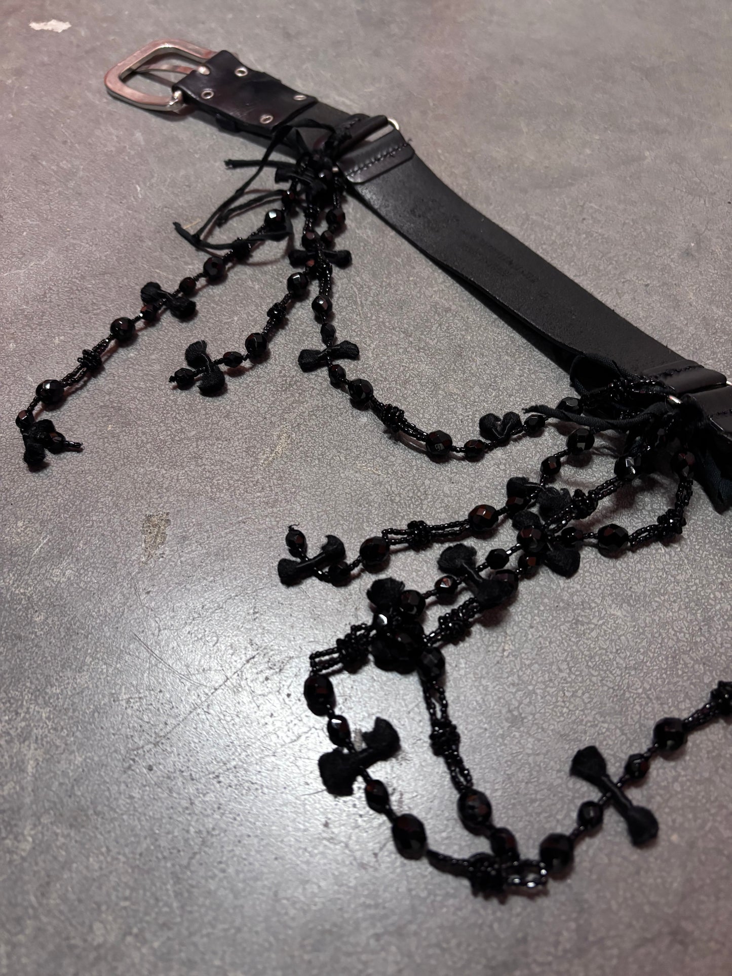Ann Demeulemeester F/W 2005 beaded rosary chain belt