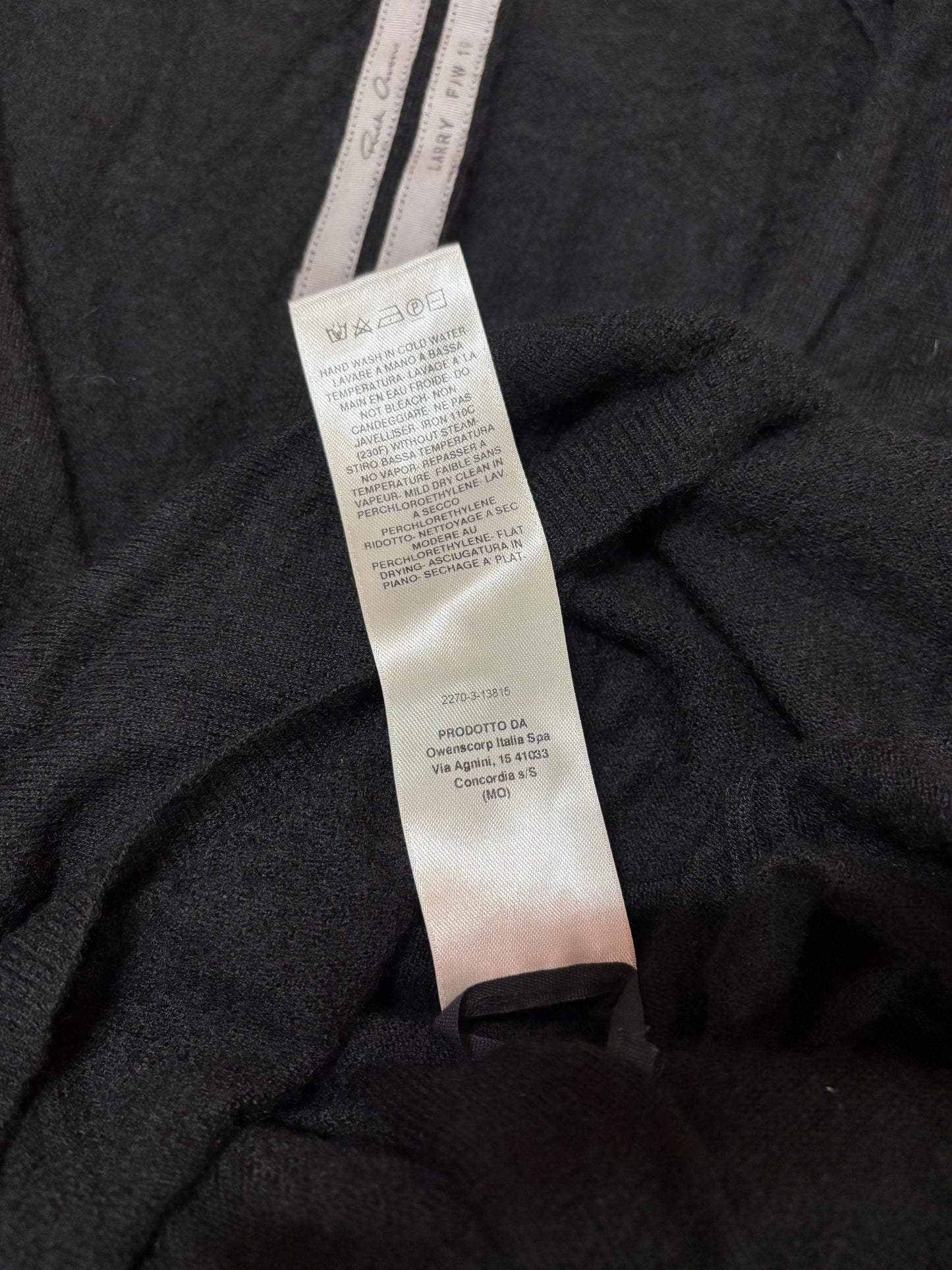 Rick Owens LARRY F/W 2019 v-neck jumper