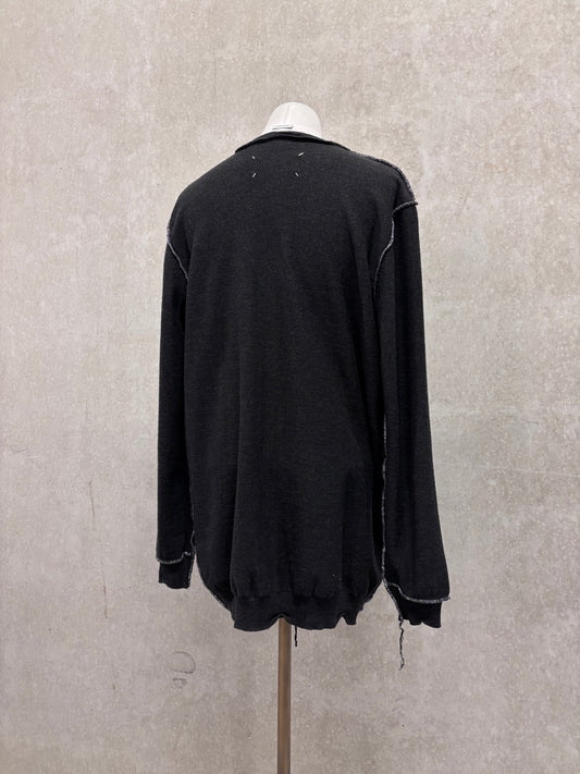 Maison Martin Margiela 90's white label inside-out cardigan