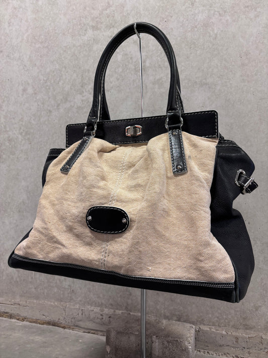 Balenciaga 90's/00's canvas handbag by Nicolas Ghesquière