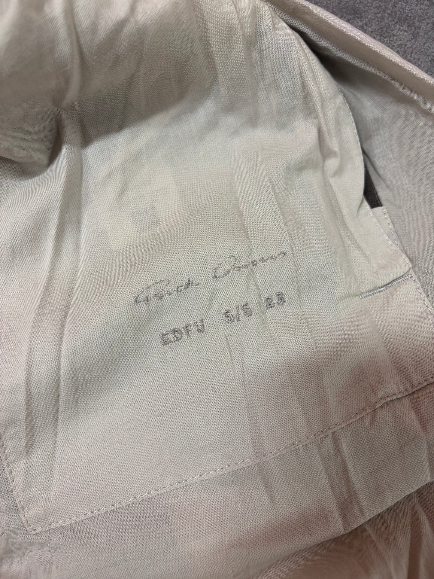 Rick Owens EDFU S/S 23 Jumbo rip stop jacket