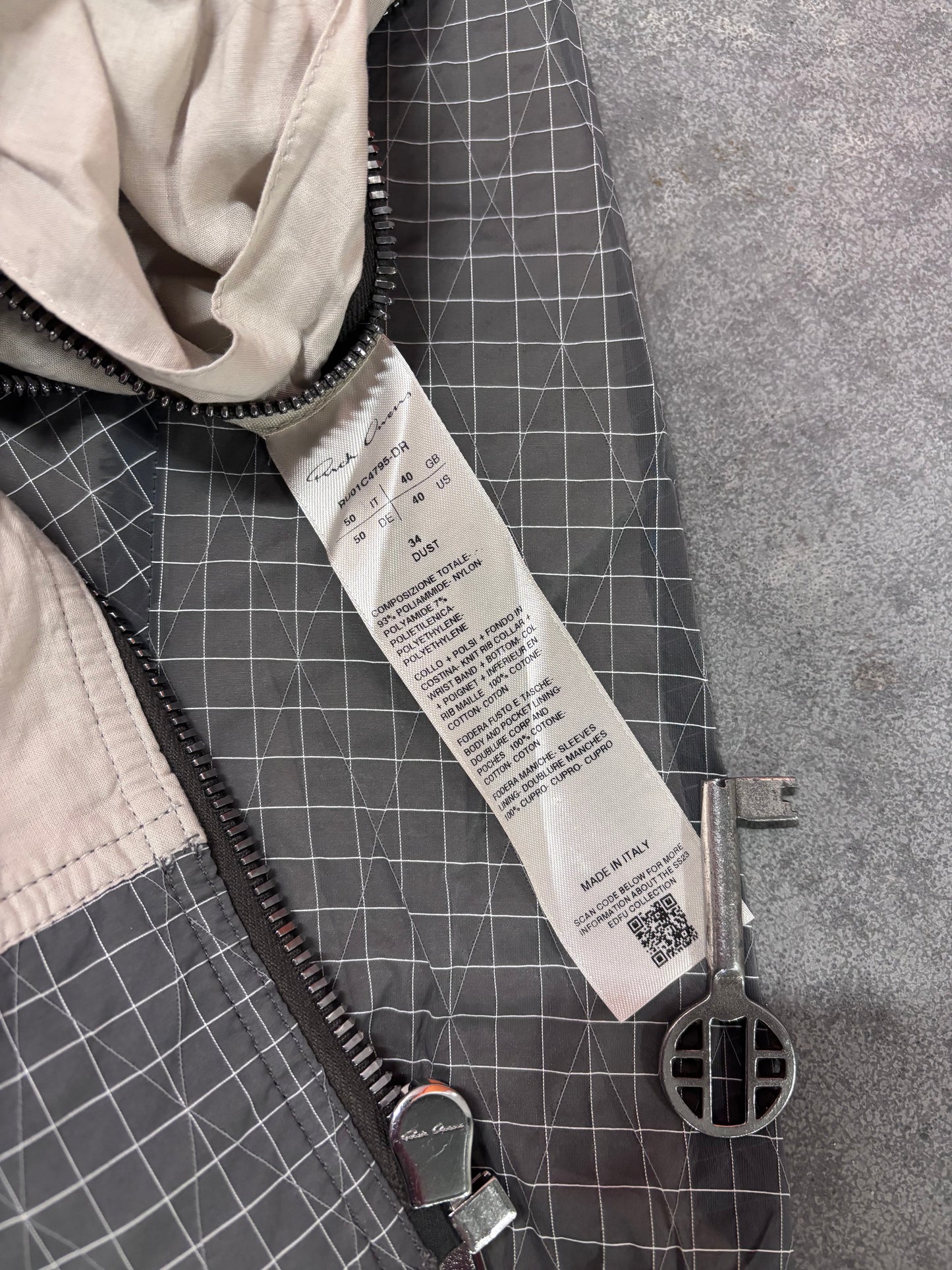 Rick Owens EDFU S/S 23 Jumbo rip stop jacket
