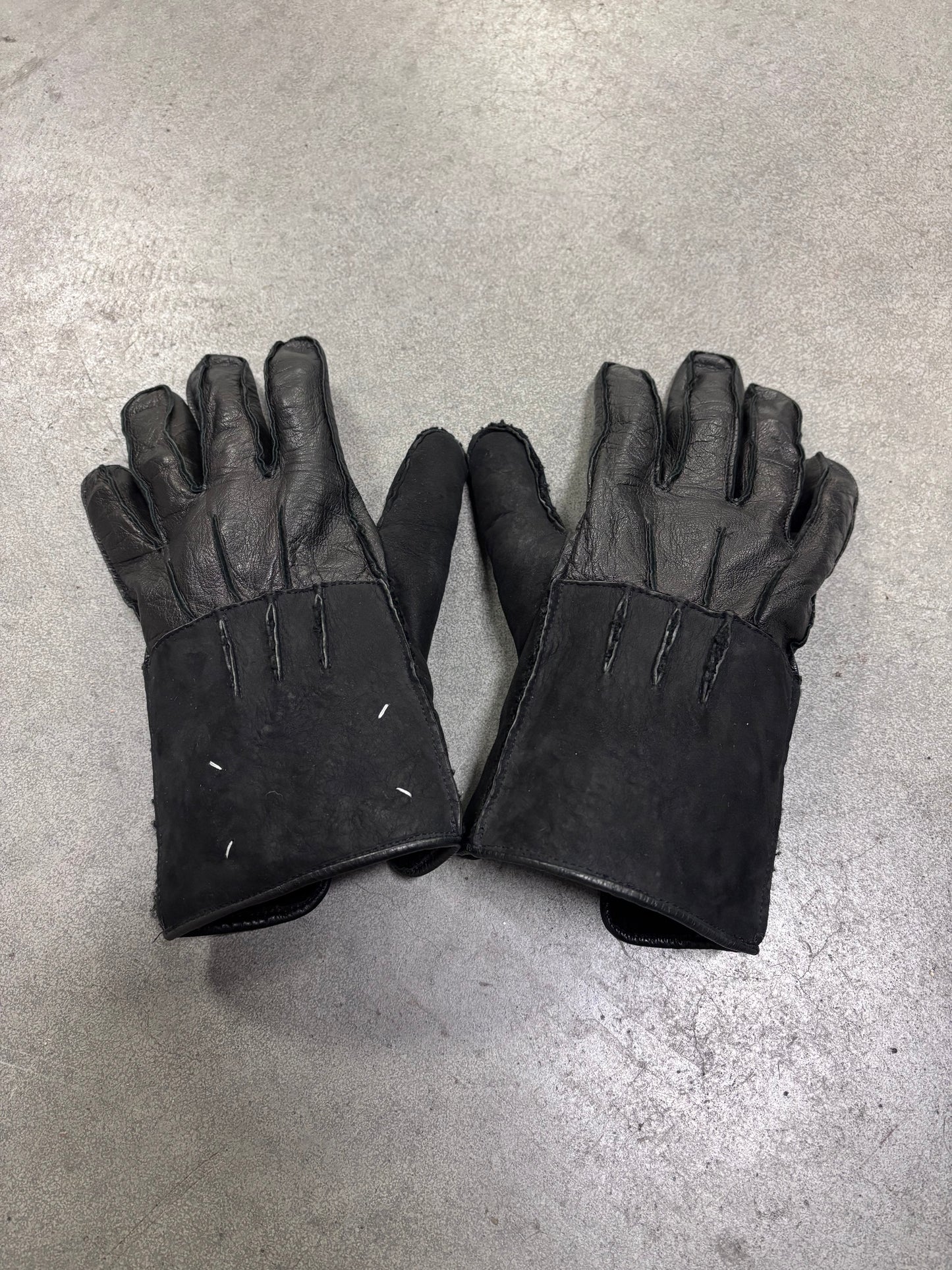 Maison Martin Margiela F/W 2011 leather shearling gloves