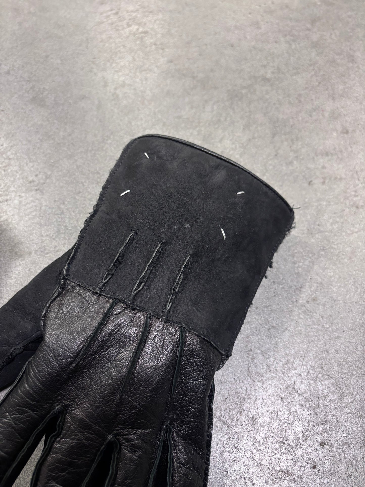 Maison Martin Margiela F/W 2011 leather shearling gloves