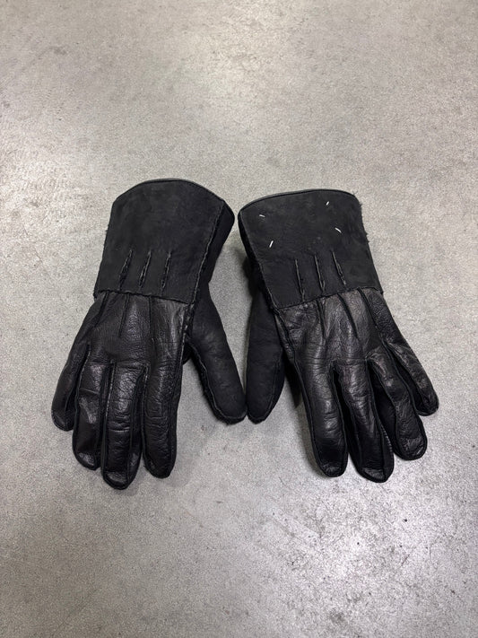 Maison Martin Margiela F/W 2011 leather shearling gloves