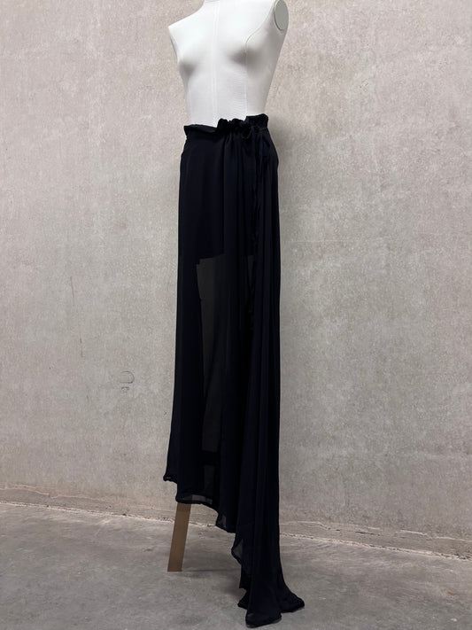 Ann Demeulemeester 2010's long silk skirt