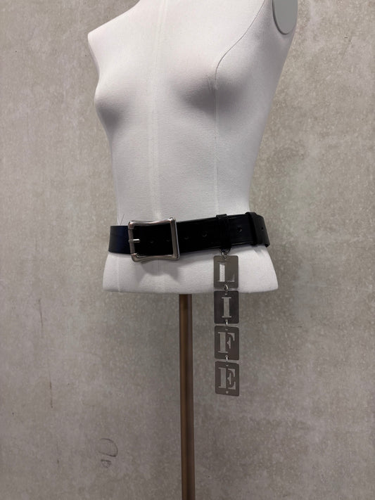 Ann Demeulemeester S/S 2003 'LIFE' dog tag belt
