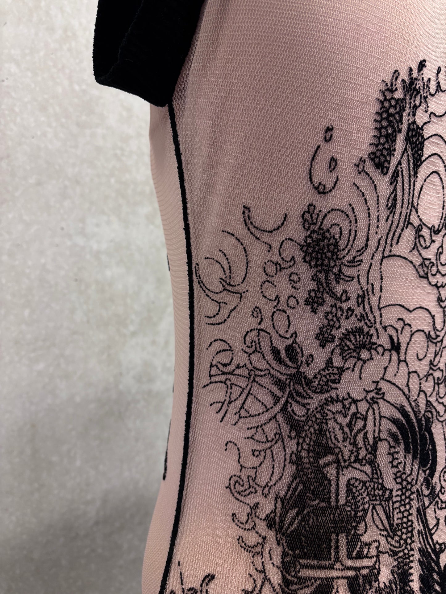 Jean Paul Gaultier 90's mesh tattoo dress