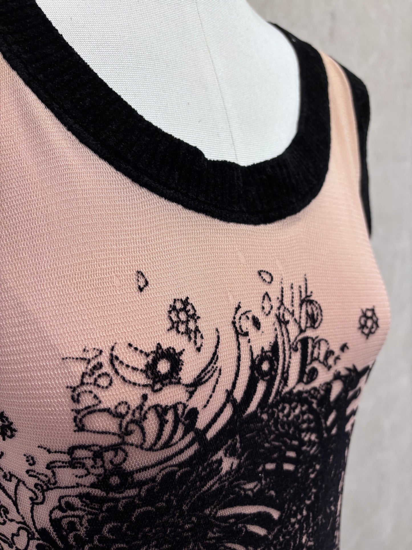 Jean Paul Gaultier 90's mesh tattoo dress