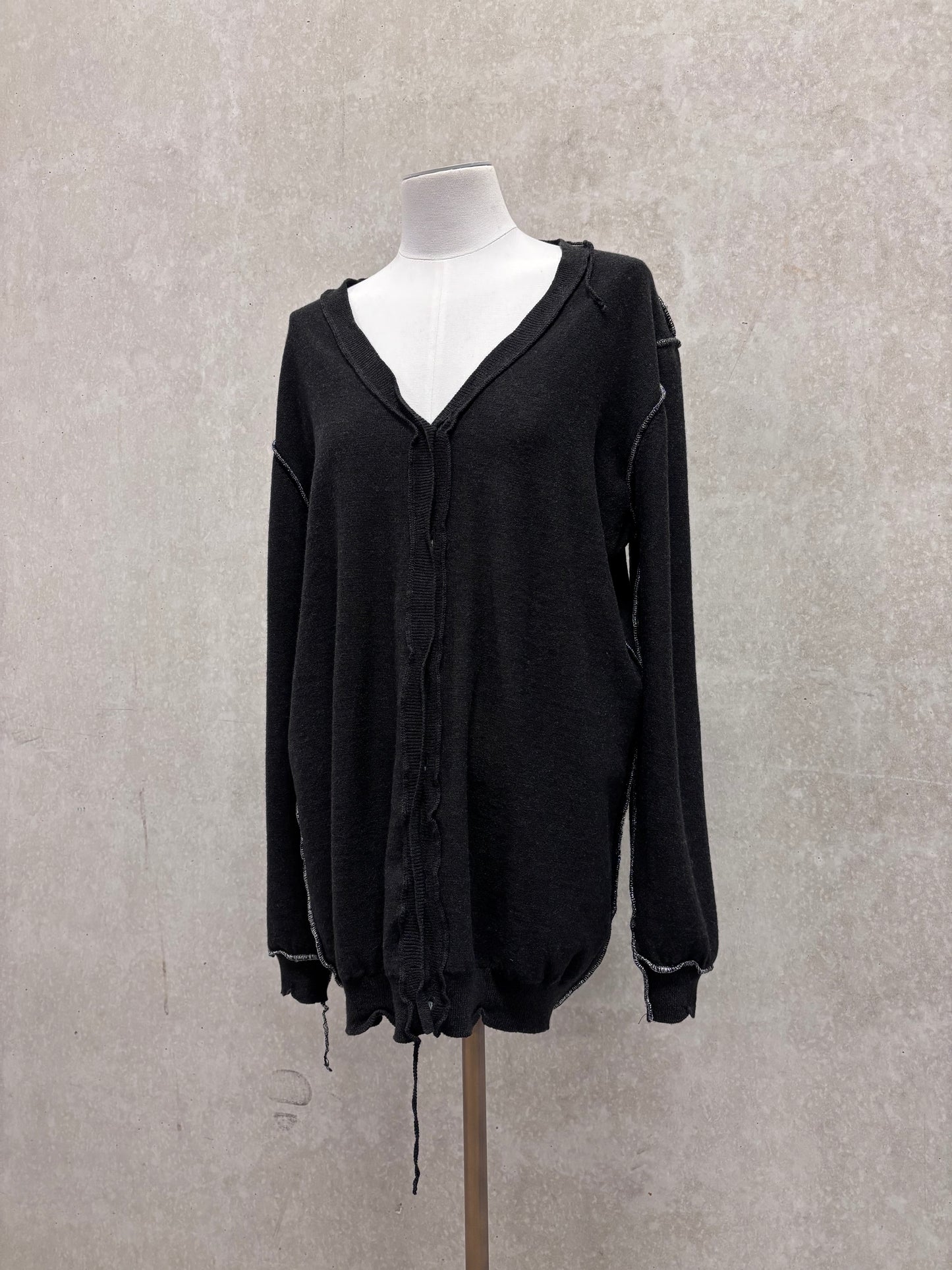 Maison Martin Margiela 90's white label inside-out cardigan