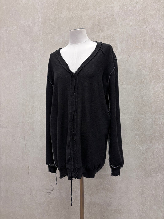 Maison Martin Margiela 90's white label inside-out cardigan