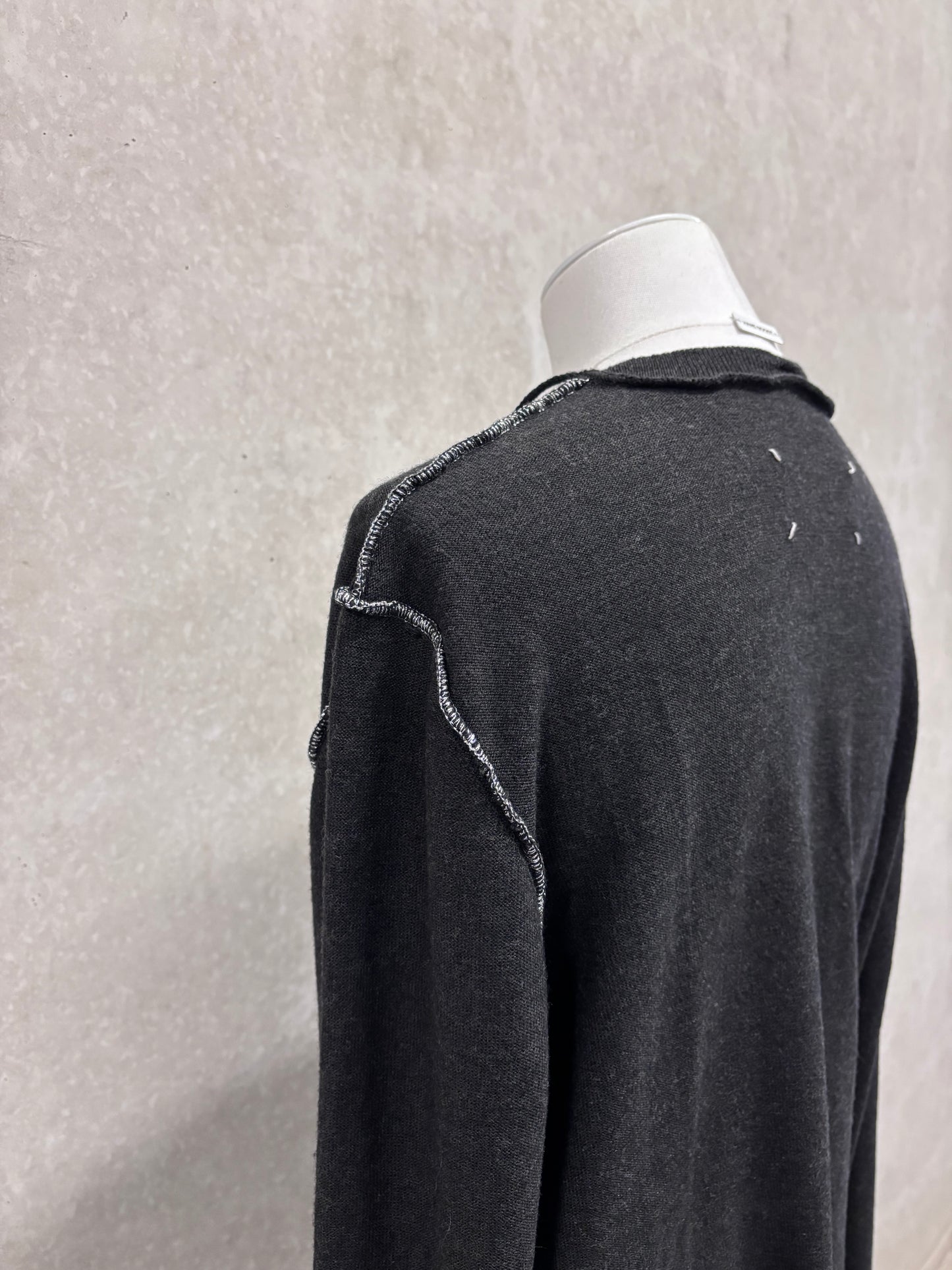 Maison Martin Margiela 90's white label inside-out cardigan