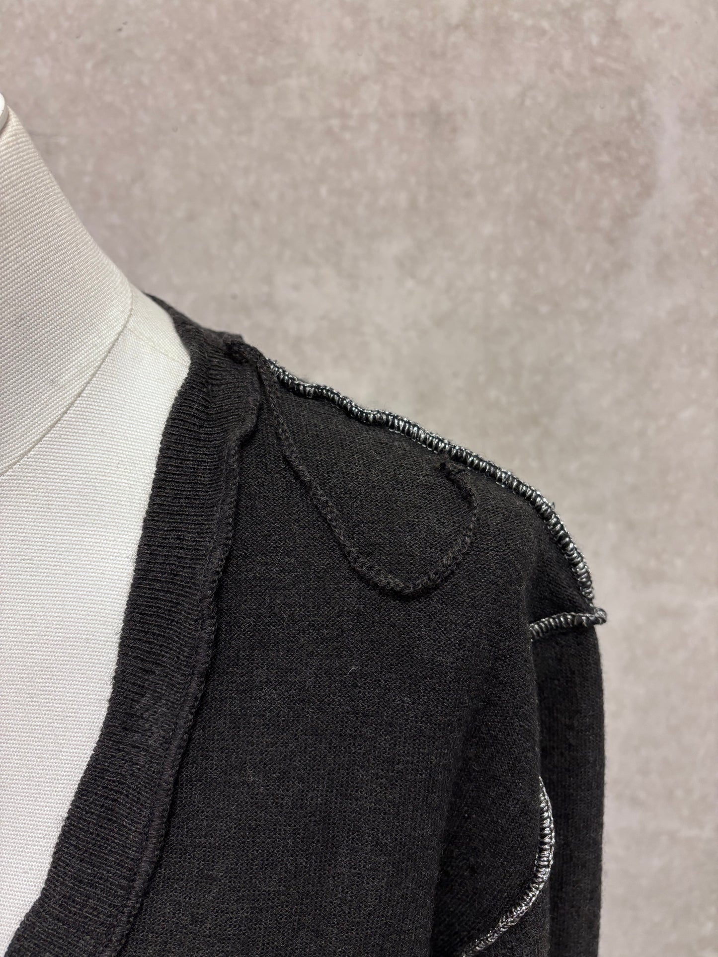 Maison Martin Margiela 90's white label inside-out cardigan