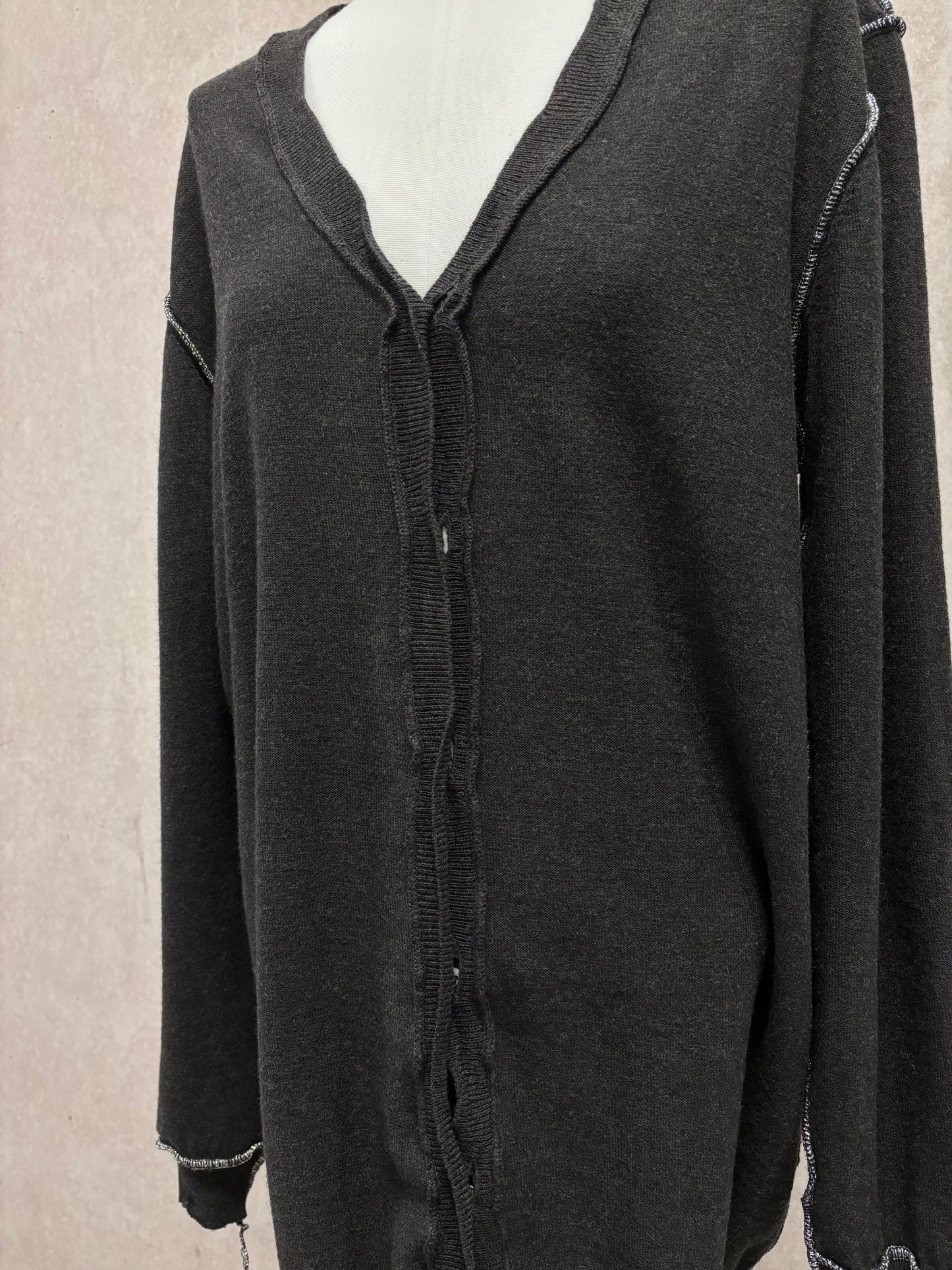 Maison Martin Margiela 90's white label inside-out cardigan