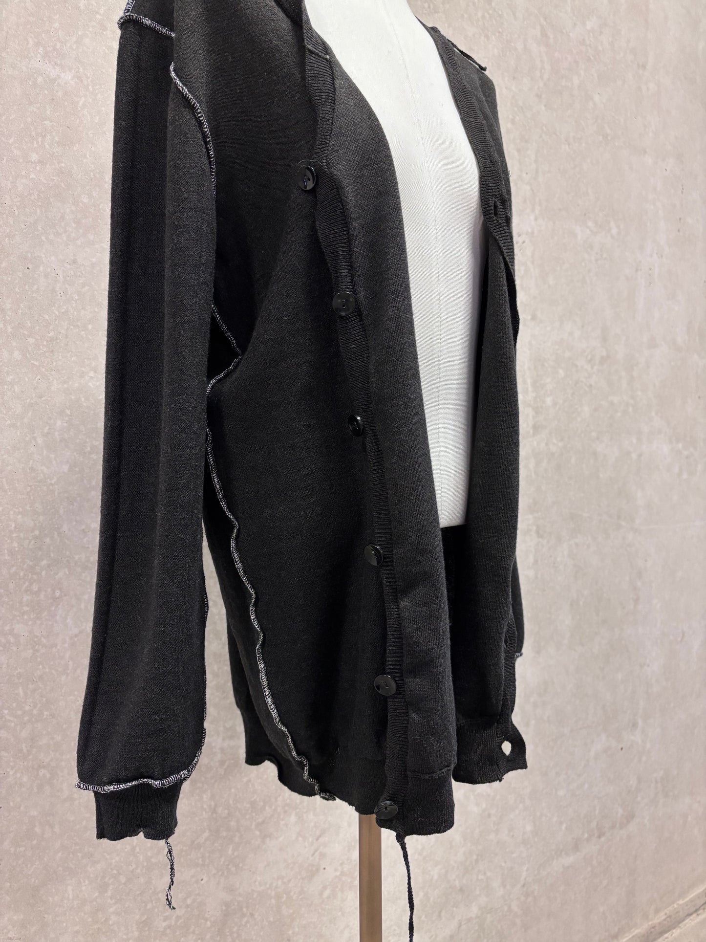 Maison Martin Margiela 90's white label inside-out cardigan