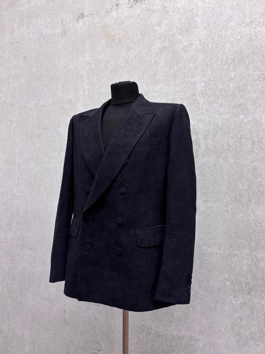 Dries van Noten floral motif double breasted blazer
