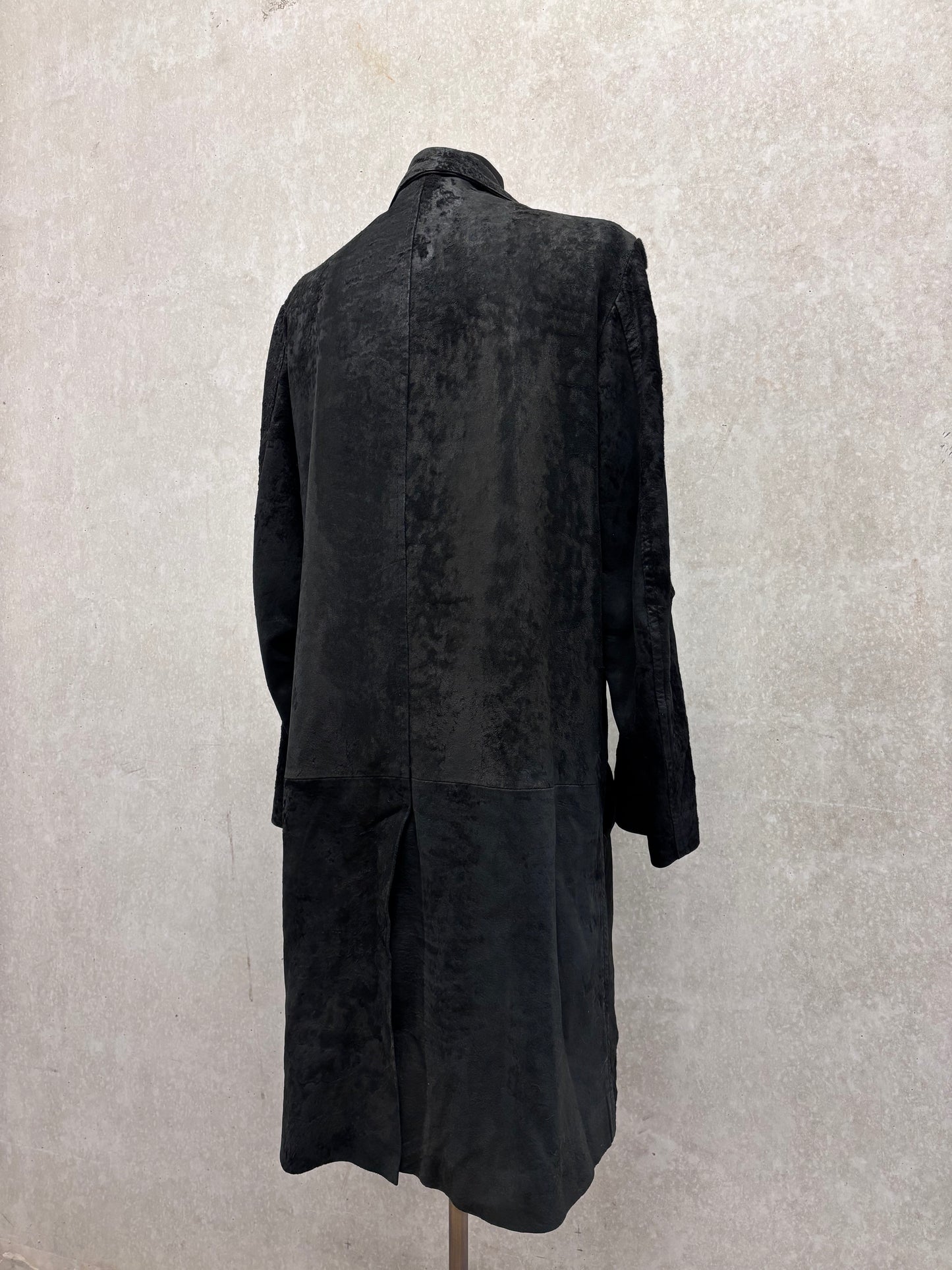Ann Demeulemeester F/W 2002 raw hide coat