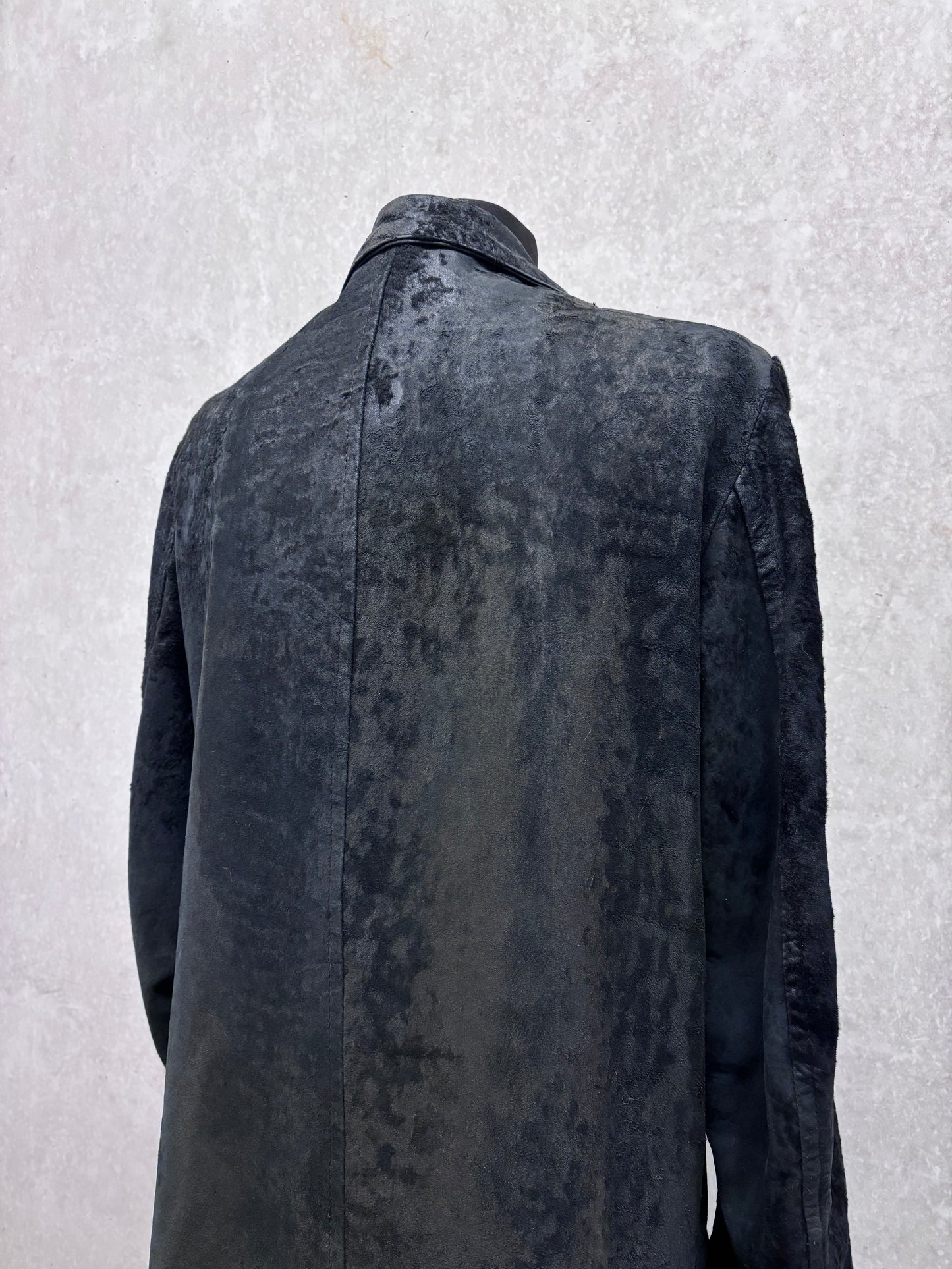 Ann Demeulemeester F/W 2002 raw hide coat