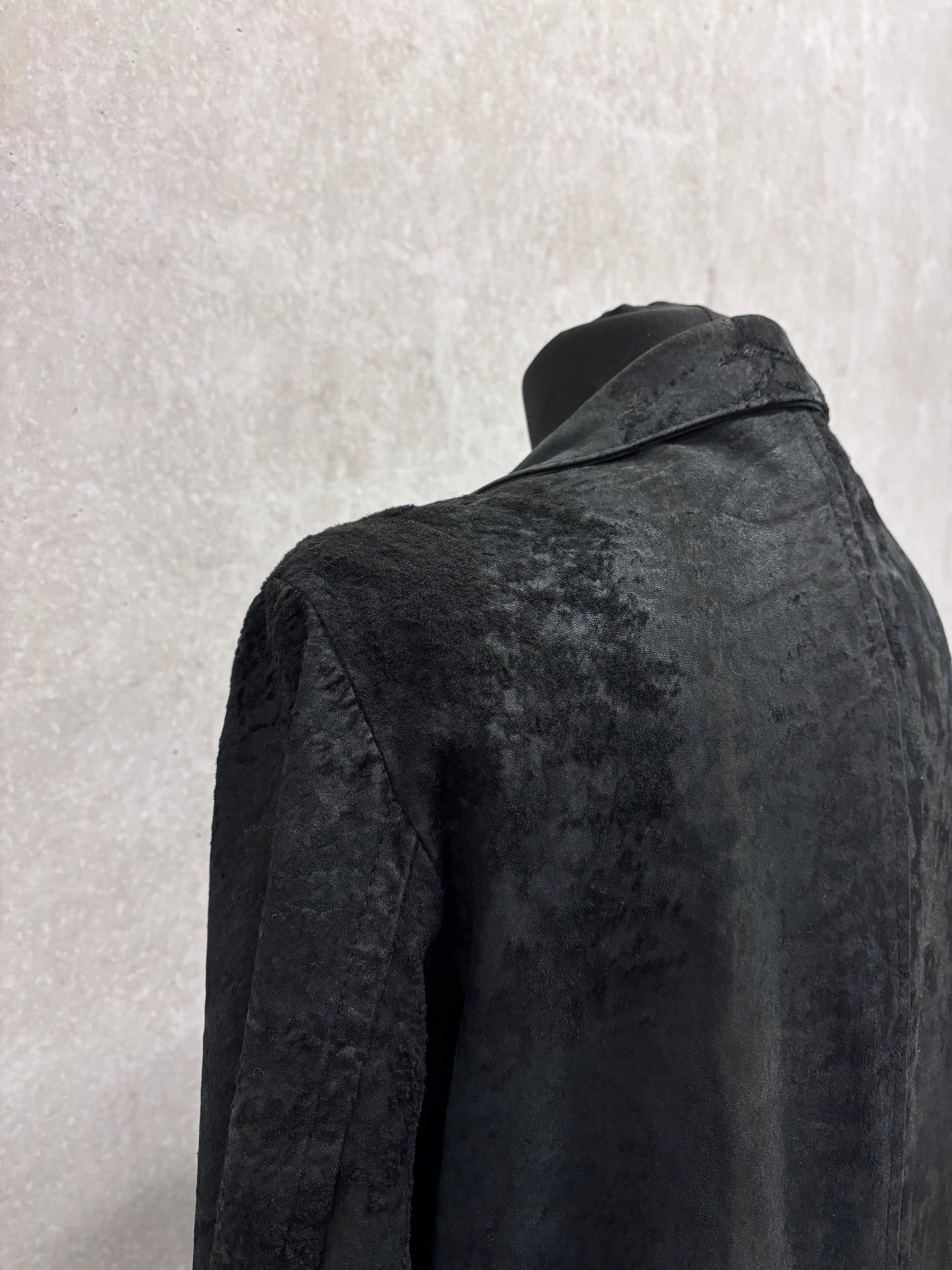 Ann Demeulemeester F/W 2002 raw hide coat