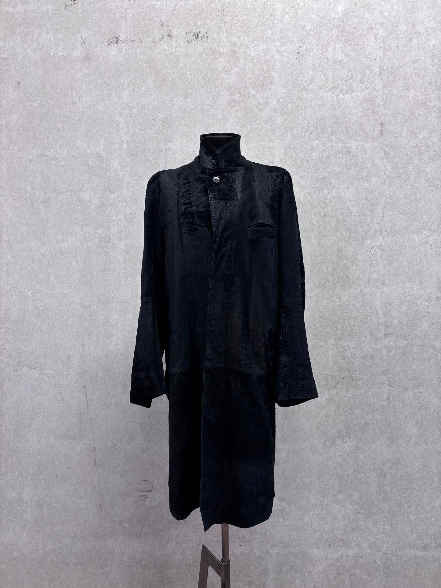 Ann Demeulemeester F/W 2002 raw hide coat