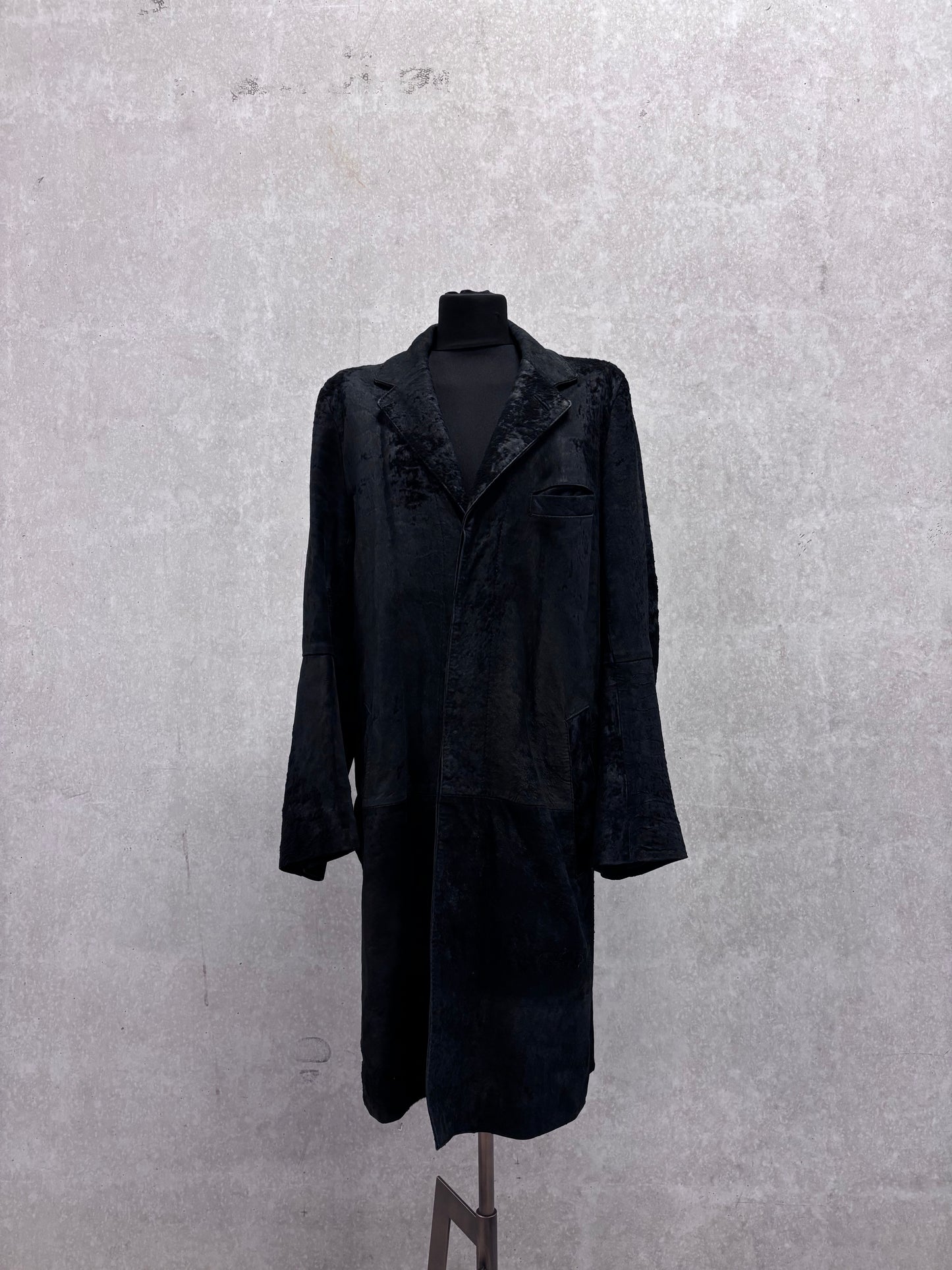 Ann Demeulemeester F/W 2002 raw hide coat