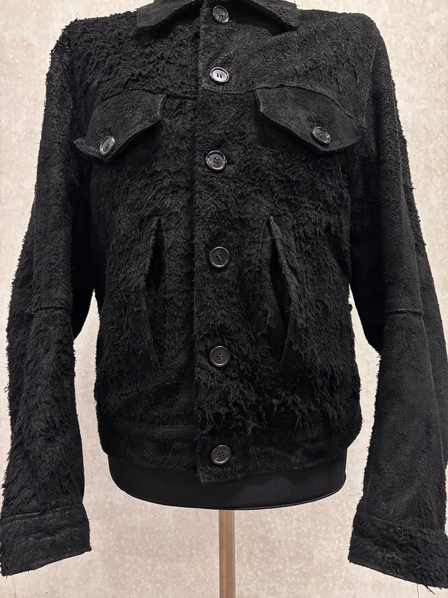 Ann Demeulemeester F/W 2000 burnt suede jacket