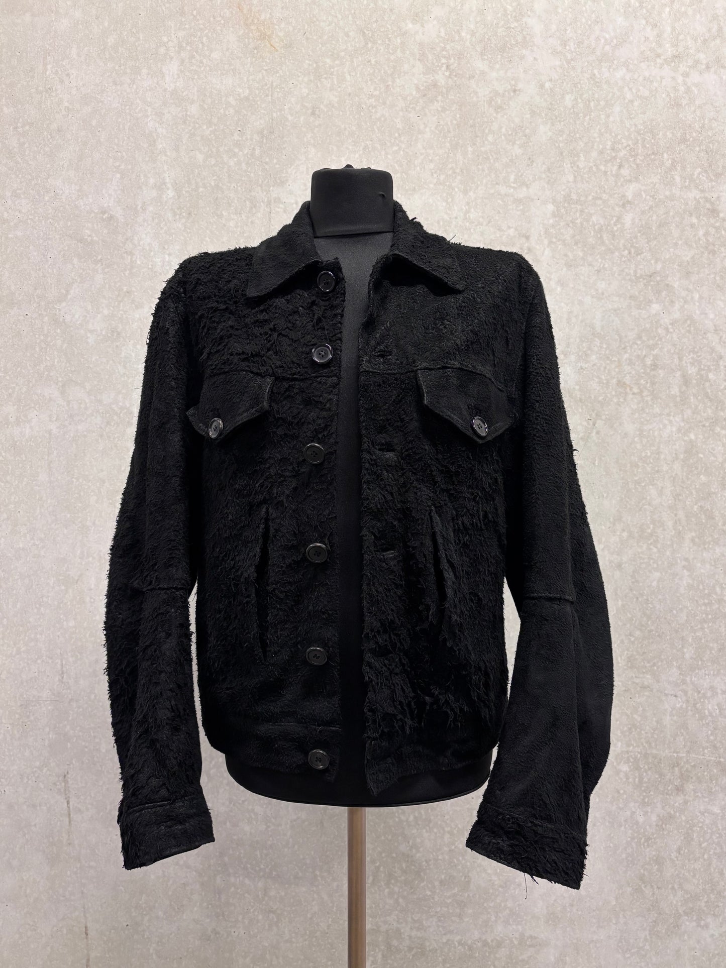 Ann Demeulemeester F/W 2000 burnt suede jacket