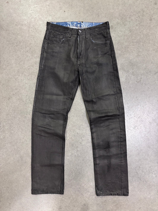Maison Martin Margiela 1999 artisanal black painted jeans