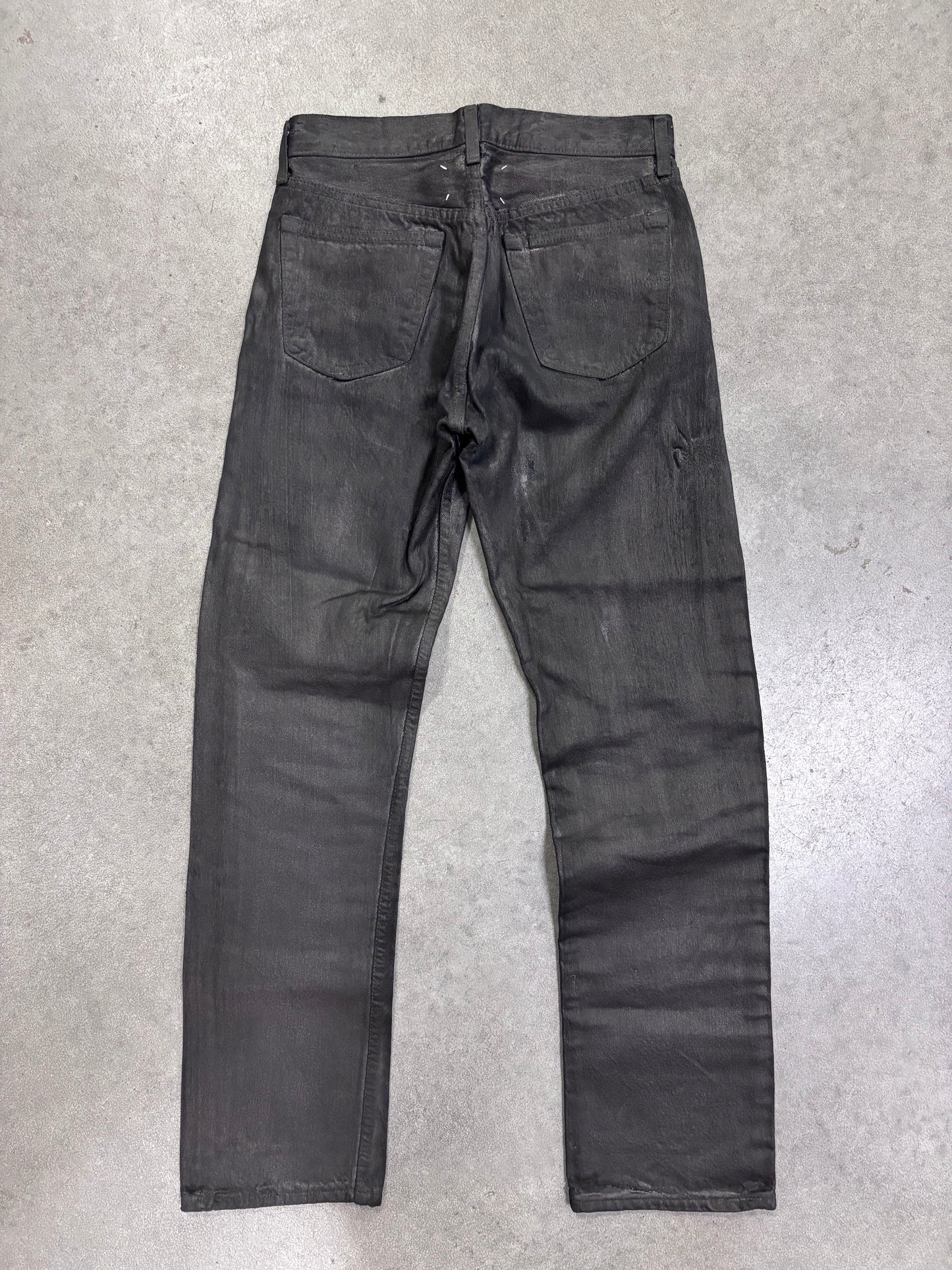 Maison Martin Margiela 1999 artisanal black painted jeans