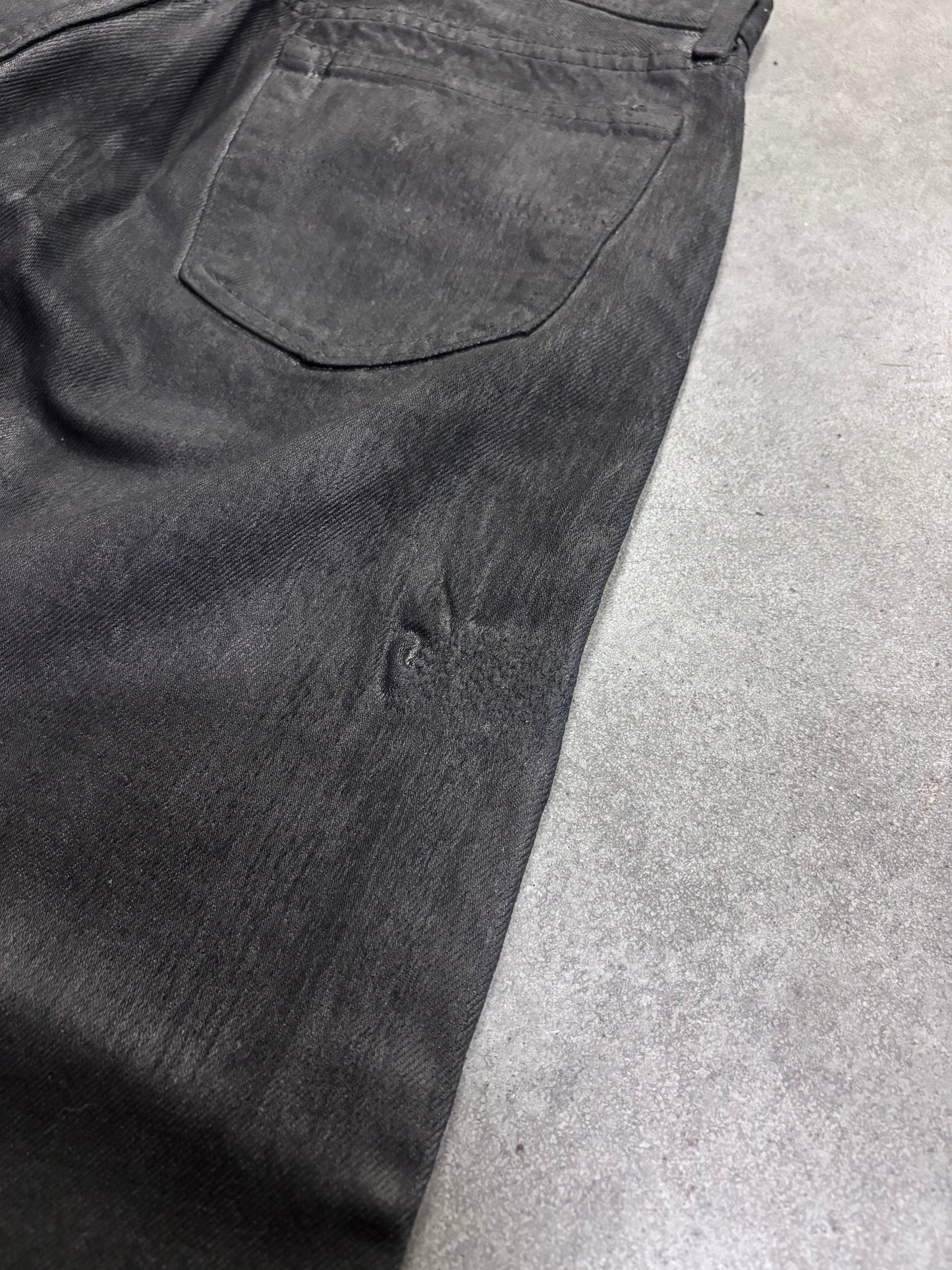 Maison Martin Margiela 1999 artisanal black painted jeans