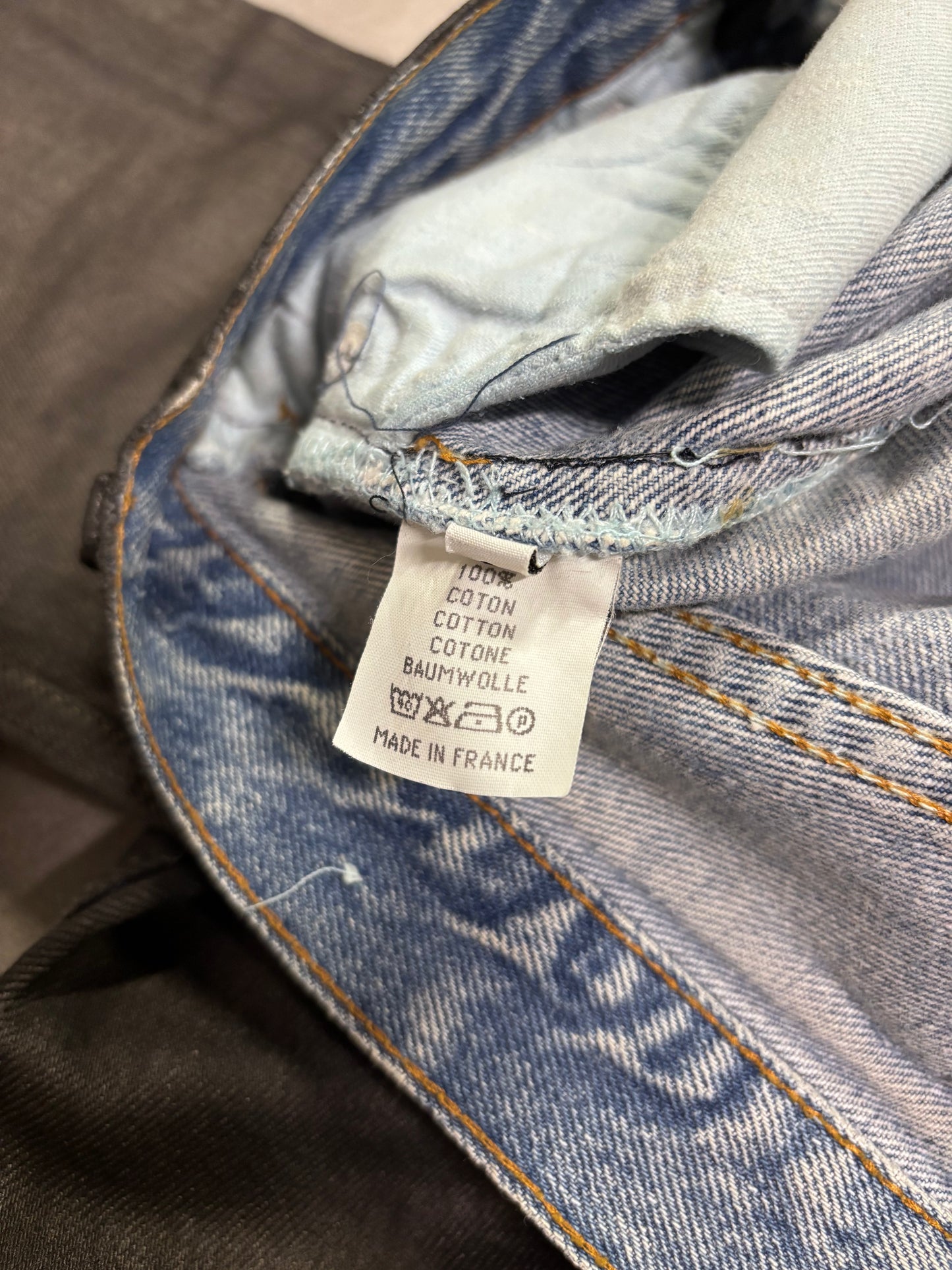 Maison Martin Margiela 1999 artisanal black painted jeans