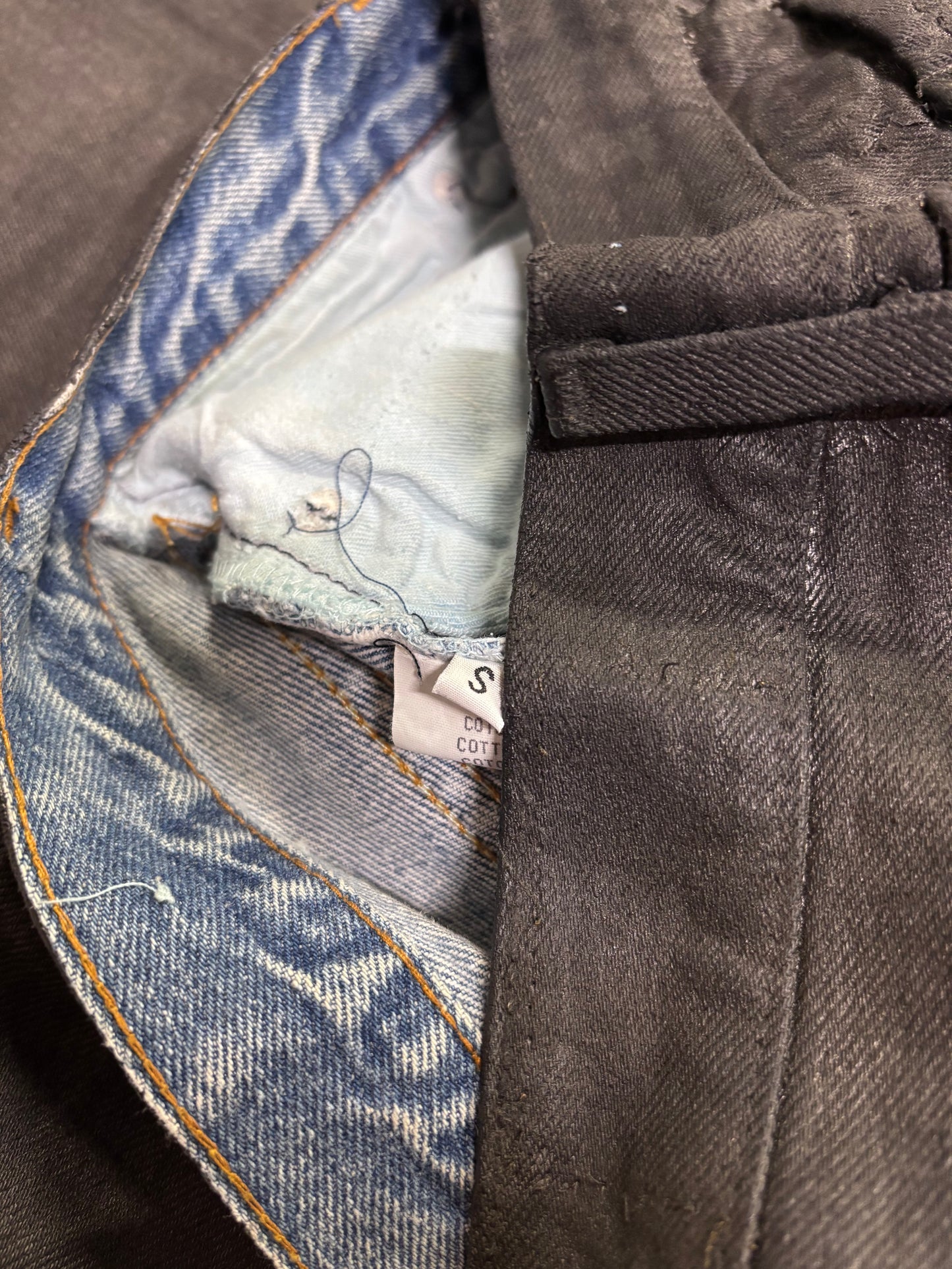 Maison Martin Margiela 1999 artisanal black painted jeans