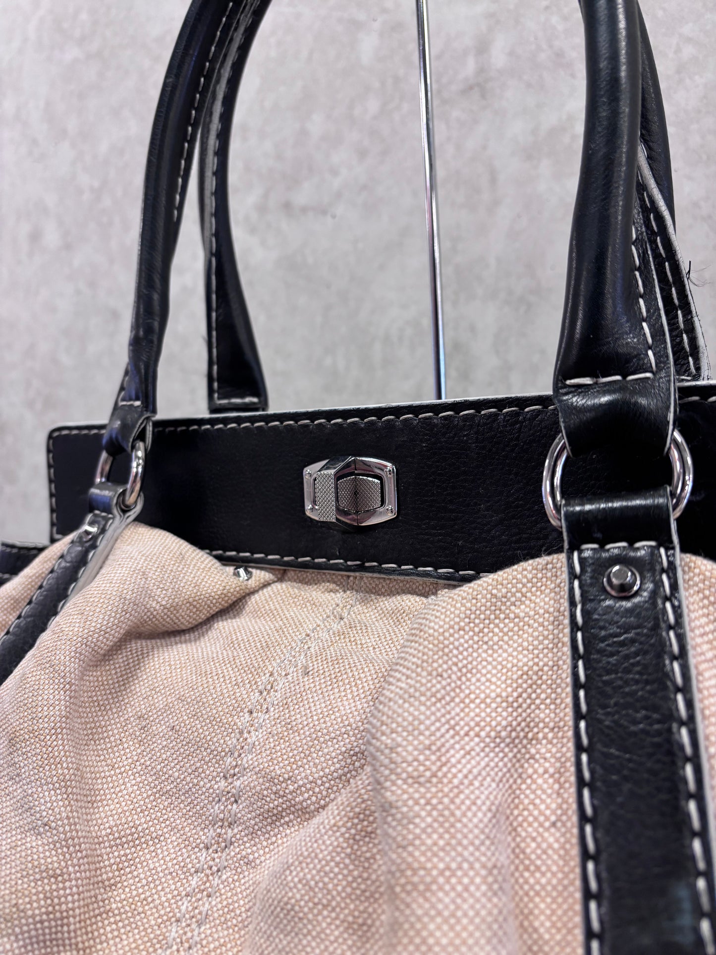 Balenciaga 90's/00's canvas handbag by Nicolas Ghesquière