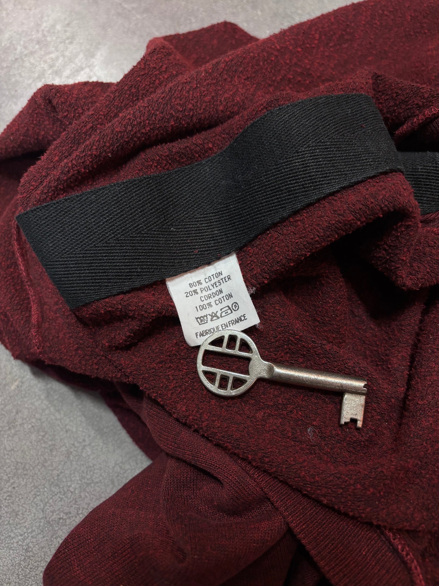 Maison Martin Margiela 1999 artisanal sweatshirt bag