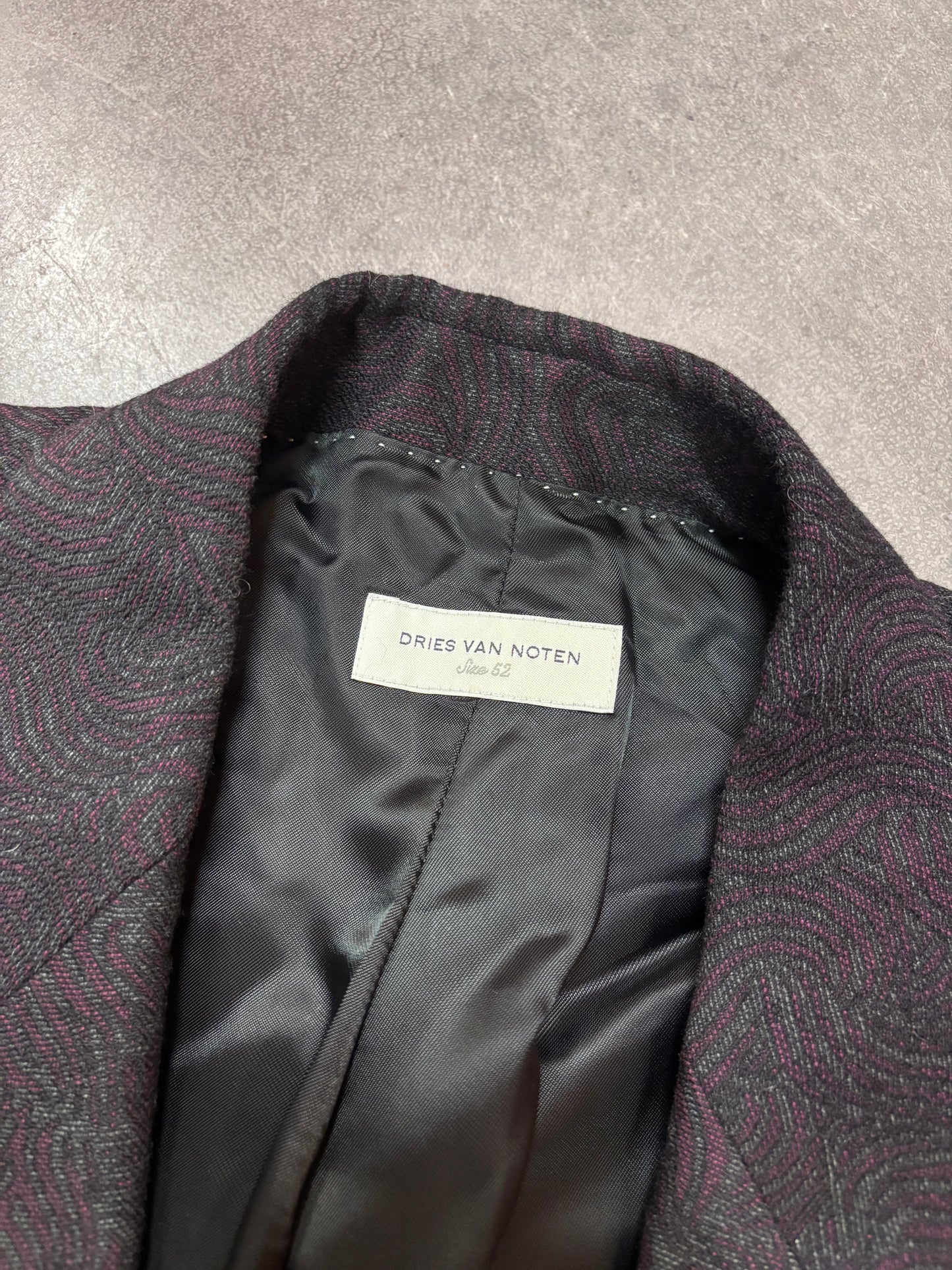 Dries van Noten floral motif double breasted blazer