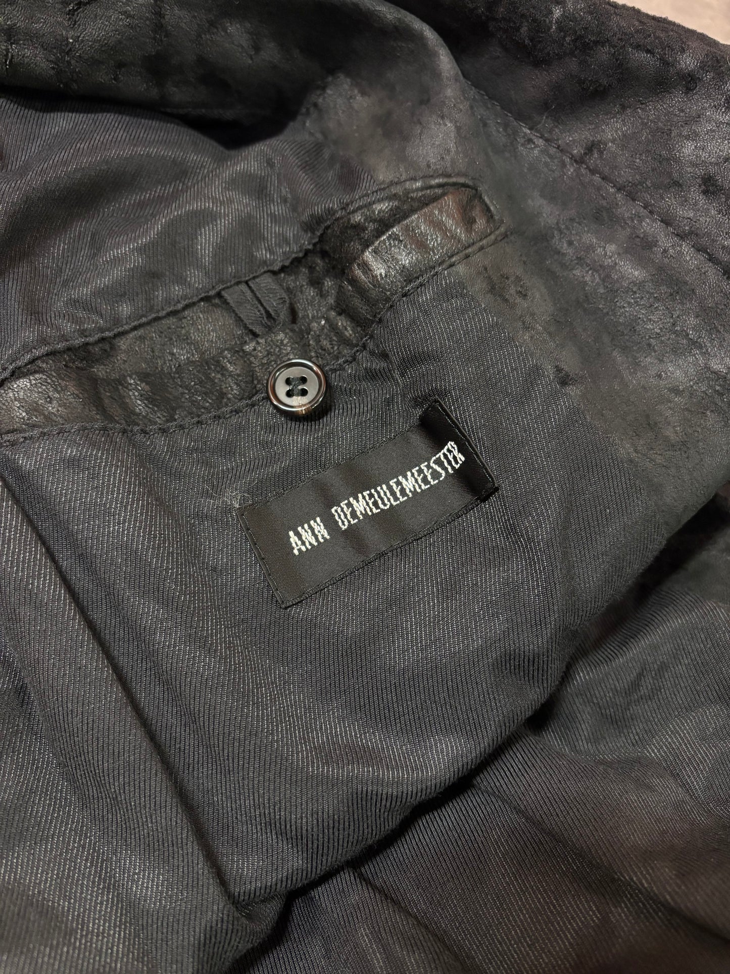 Ann Demeulemeester F/W 2002 raw hide coat