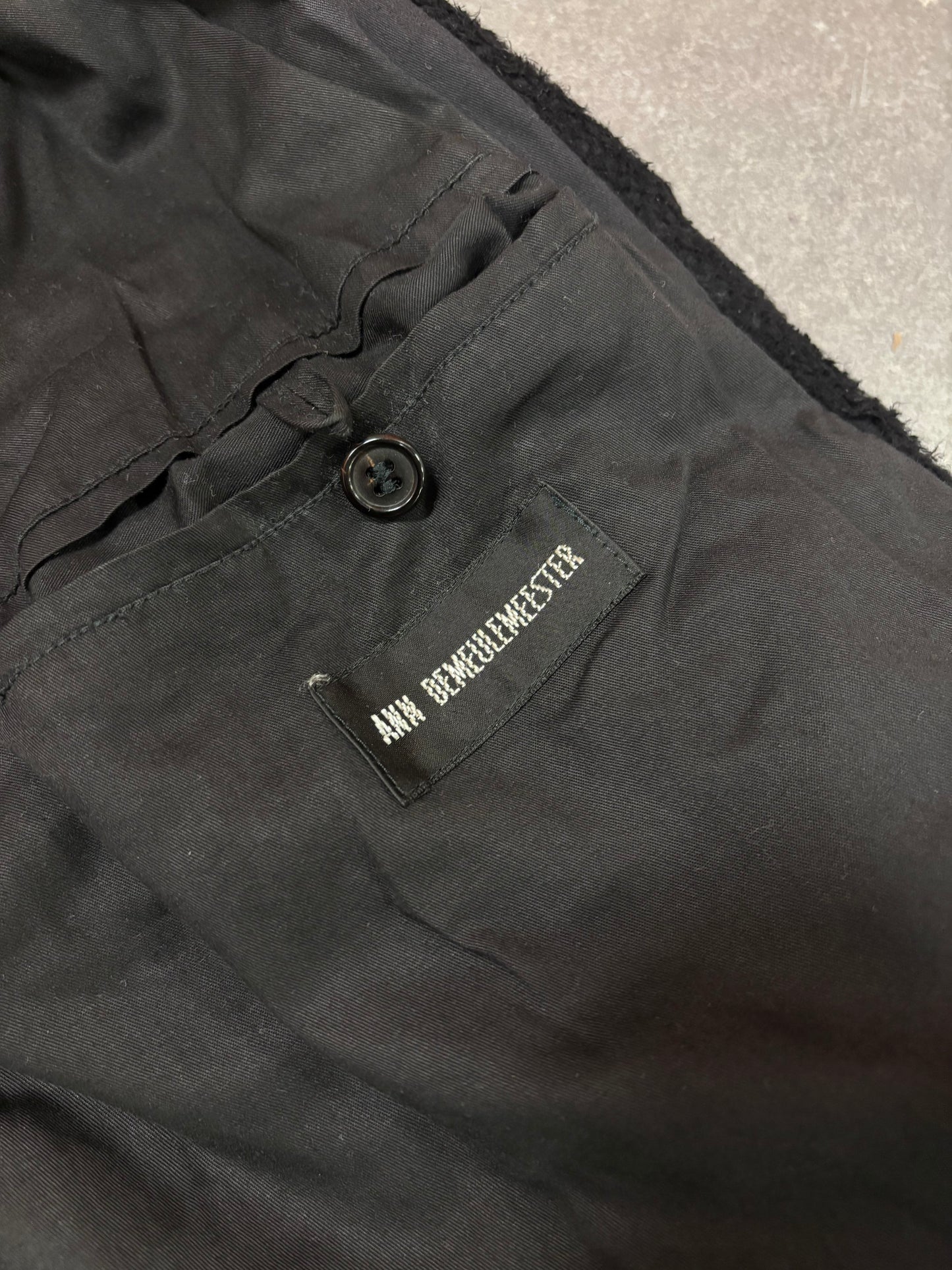 Ann Demeulemeester F/W 2000 burnt suede jacket