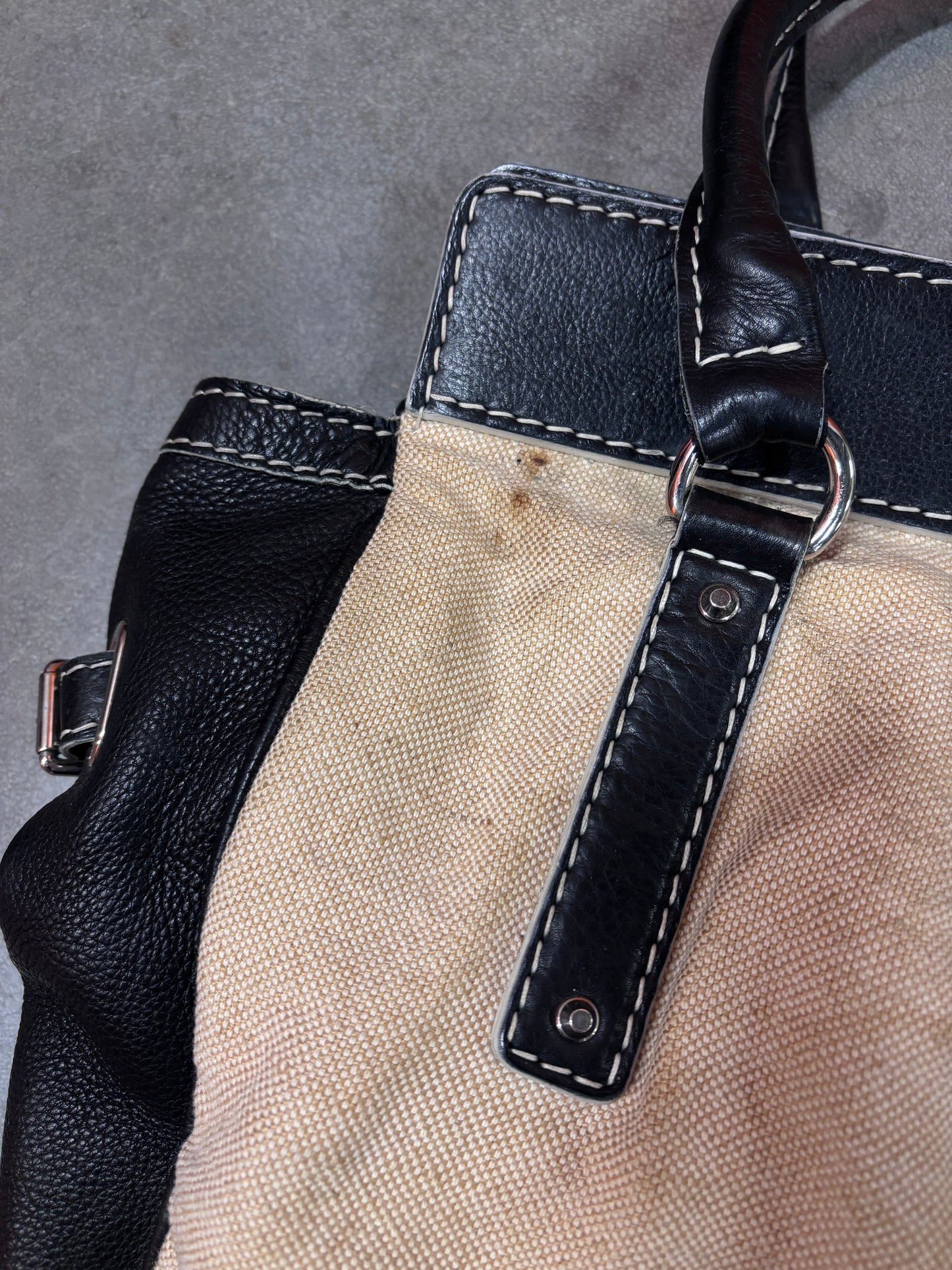 Balenciaga 90's/00's canvas handbag by Nicolas Ghesquière