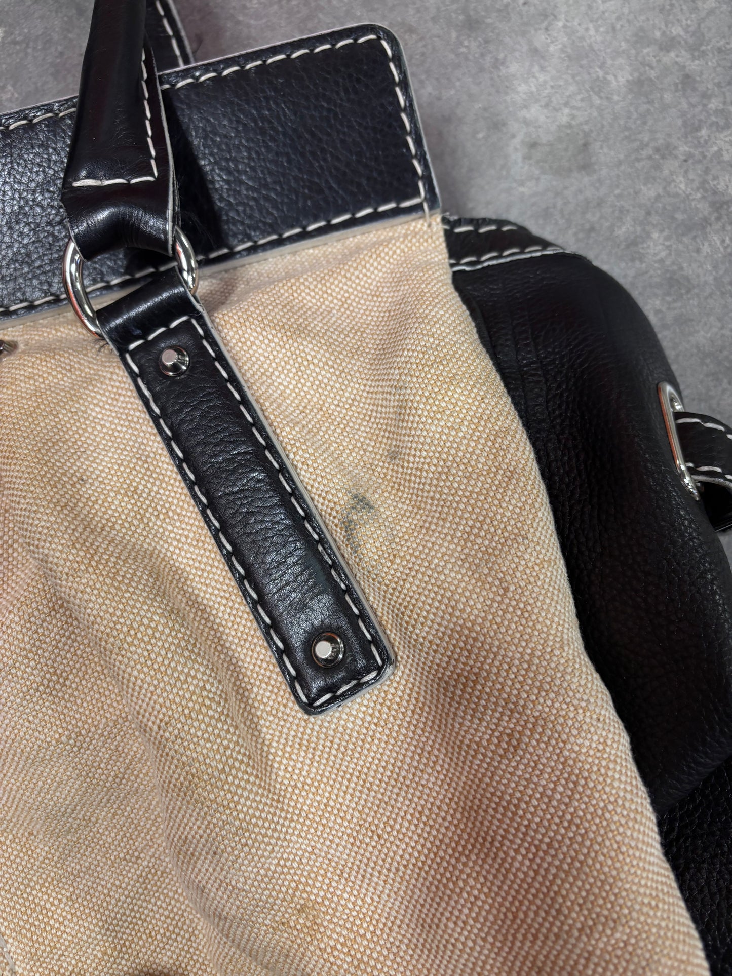Balenciaga 90's/00's canvas handbag by Nicolas Ghesquière