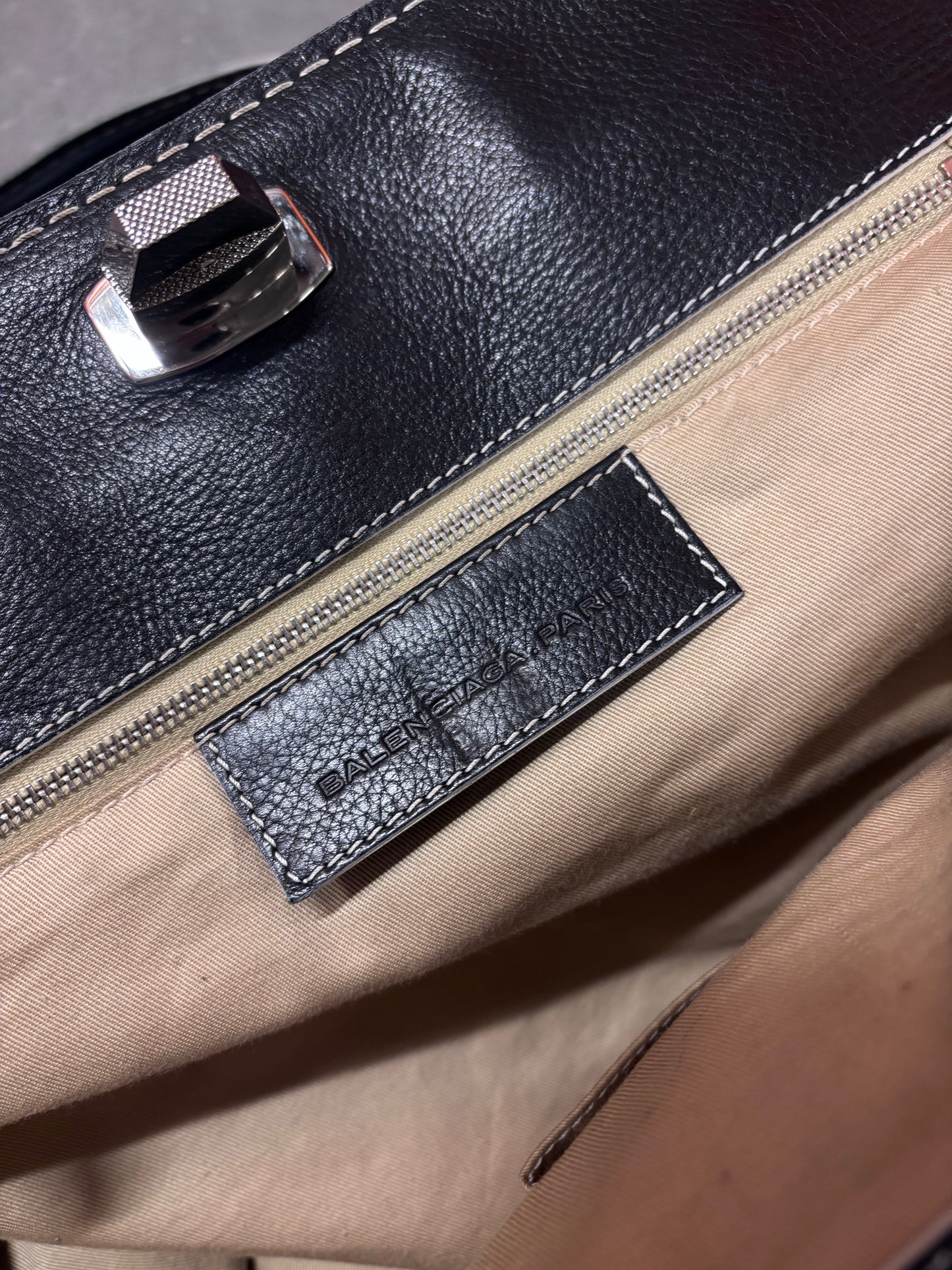 Balenciaga 90's/00's canvas handbag by Nicolas Ghesquière